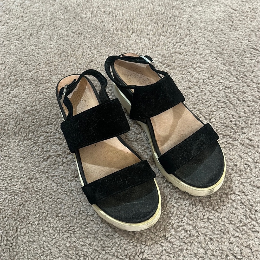 Steven Platform Black Sandals/ Platforms - image 1